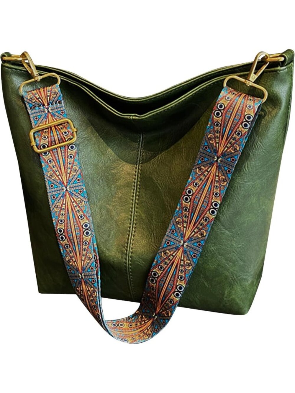 Stylish Vegan Leather Hobo Bag for Women | Crossbody, Guitar Strap, Boho Tote